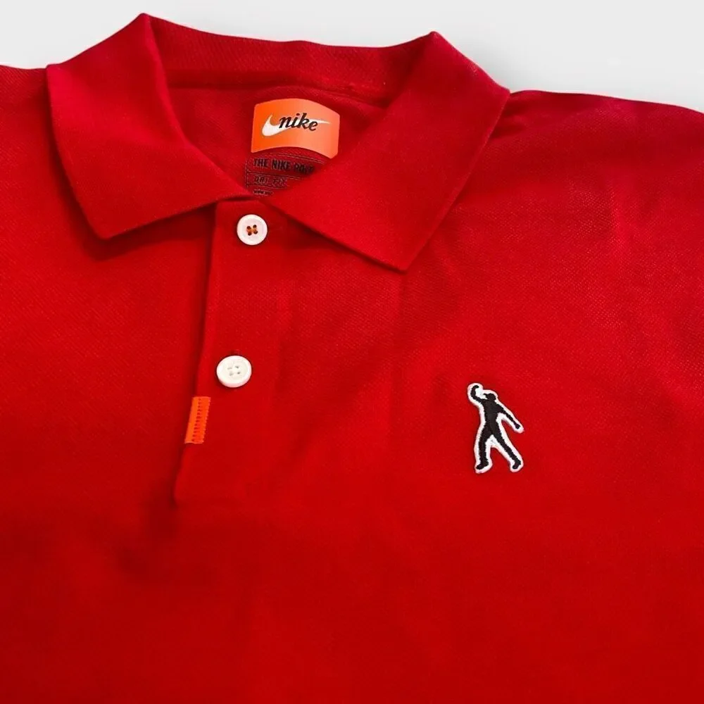 Nike Tiger Woods TW Fist Pump Golf Polo Red Masters DC0347-657 Mens size M New